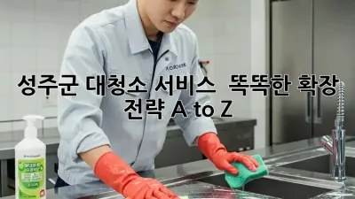 성주군 대청소 서비스 🚀 똑똑한 확장 전략 A to Z